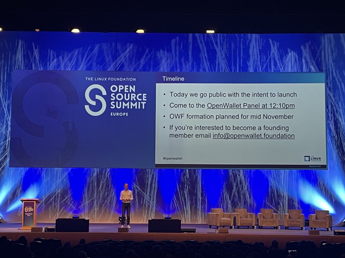 ⁦<a href="/goldscheider/">daniel</a>⁩ presenting the #openwalletfoundation at #ossummit