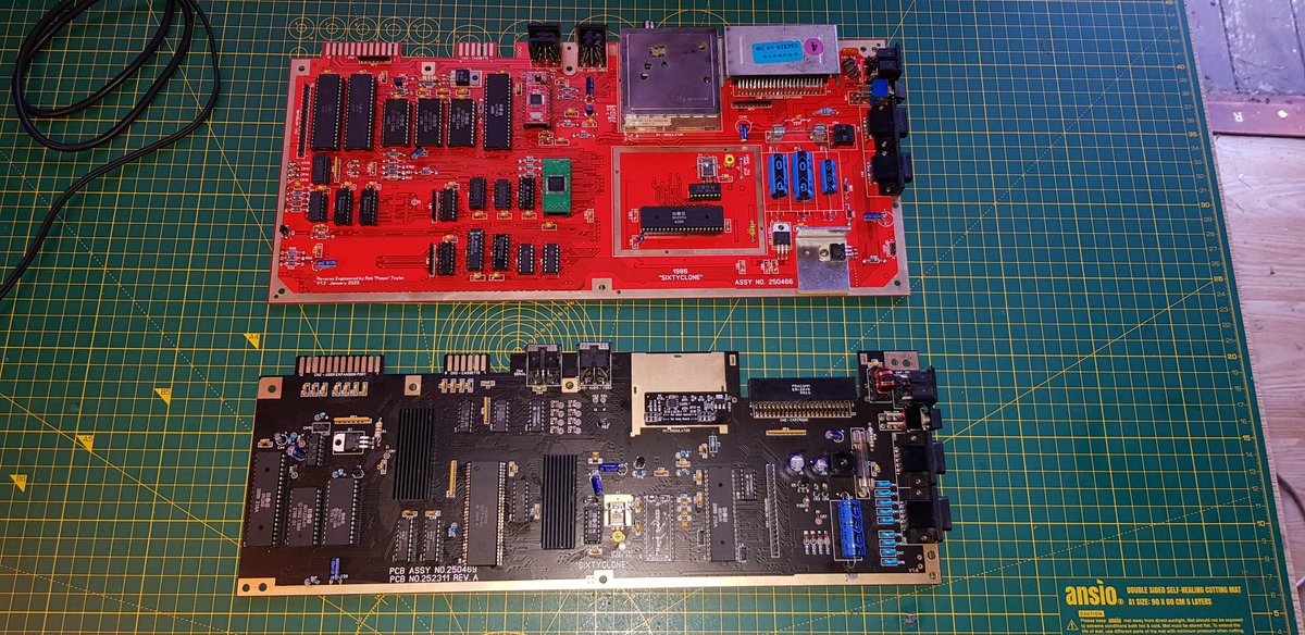 _gazmarshall's tweet photo. The long and short board, for comparison! #c64 #sixtyclone https://t.co/r0saASQd6c