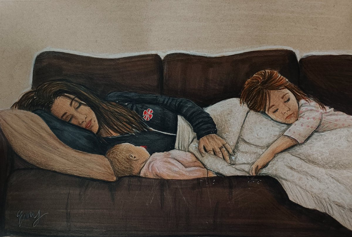 feelingsdrawer's tweet image. Maya was still on shift and Carina couldn't do anything but wait her with the girls 
"Mommy will be back soon, i promise"
She knew she shouldn't have promise things like this to their daughters,
Maya's job was too dangerous to explain at a 3 years old and a newborn baby...
❤️