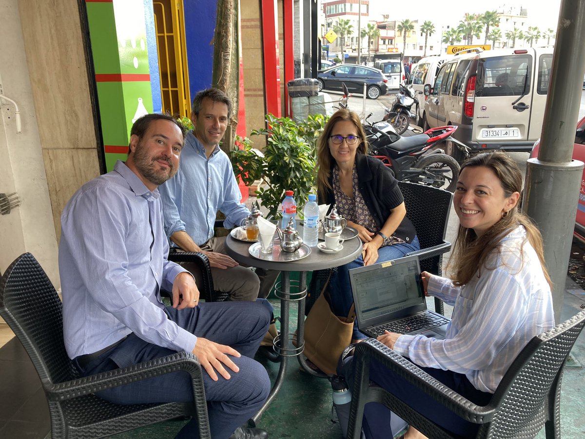 Proper start of the day here in Rabat with very, very sweet mint tea... Phase 2 of our RCT with Al Amana on more flex, tailor-made micro credit @EBRD @JPAL @poverty_action @AlamanaContact @UCLouvain_ADRE