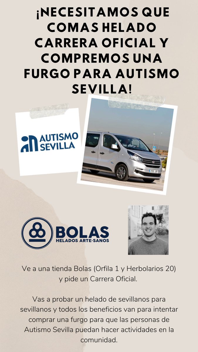 rancio's tweet image. 🚨 ¡Hoy está ya disponible el helado Carrera Oficial (Naranja - Romero - Palodú 🍊🪵🌿) en @HeladeriasBolas!  ¡Todo lo recaudado será para una furgoneta para la atención diurna de @Autismo_Sevilla ! 
🙏🏻🙏🏻🙏🏻🙏🏻¡No os pido nunca esto, pero DAD MUCHO RT para que lo consigamos!