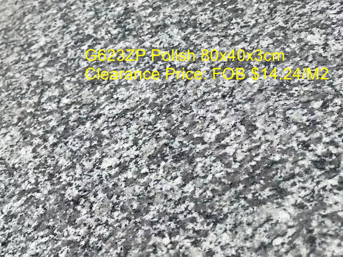 XiamenTCS's tweet image. #Stonebusiness 
We're offering clearance price for G623 Polish 80x40x3cm. There're 7 containers in stock. 
Welcome your inquiry.
#Granite #Grey #Paving #Tile