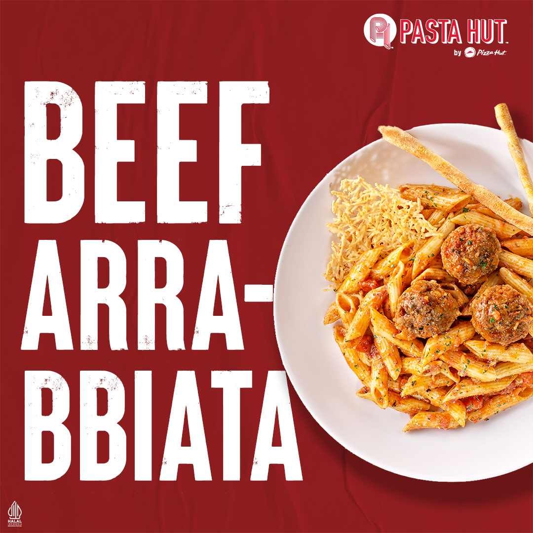 Pastahutid's tweet photo. Pasta yang menggoda ya Beef Arrabbiata🥰
Meatball Sapi ✔️
Saus Arrabbiata ✔️

Pesan di Pasta Hut terdekat via GoFood dan GrabFood. Tunggu kehadirannya di kota lainnya:)

#PastaHut #PastaHutIndonesia  #PastaHutbyPizzaHut #PastaPizzaHut #Fusili #BeefArrabbiata  #Gofood #GrabFood https://t.co/iK3qpmqZ4d