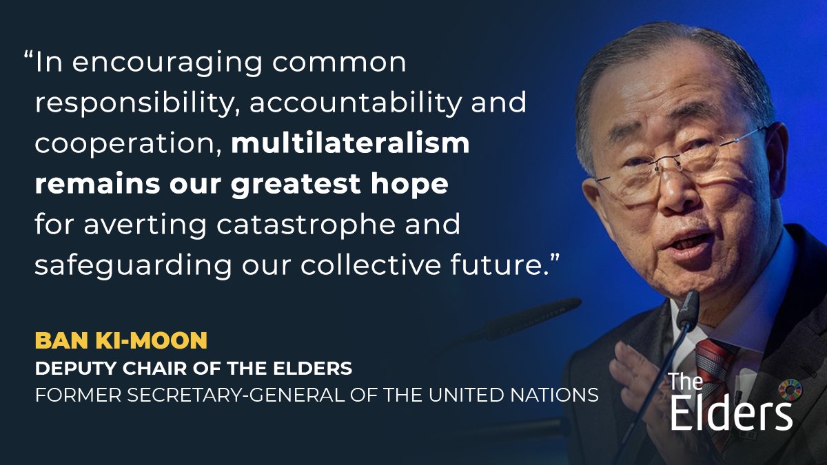 The Elders (@theelders) on Twitter photo Addressing the <a href="/OneYoungWorld/">One Young World</a> 2022 Summit in Manchester, Ban Ki-moon emphasises the essential value of multilateralism in tackling our shared challenges.
Read more: theelders.org/news/multilate… Addressing the <a href="/OneYoungWorld/">One Young World</a> 2022 Summit in Manchester, Ban Ki-moon emphasises the essential value of multilateralism in tackling our shared challenges.
Read more: theelders.org/news/multilate…