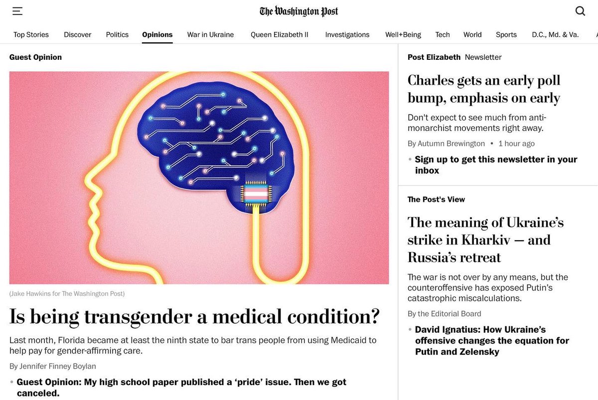 I’m proud to announce I had the honour of illustrating an Opinion piece in <a href="/washingtonpost/">The Washington Post</a> titled ‘Is being transgender a medical condition?’

Thank you <a href="/ChrisRukan/">Chris Rukan</a> for the dream commission, what a pleasure you are to work with!