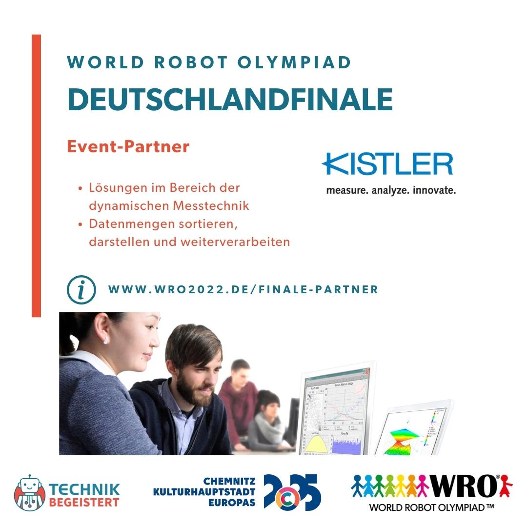 Am kommenden Samstag findet unser #Deutschlandfinale in #Chemnitz statt. Das Event wird von unterschiedlichen Partnern wie beispielsweise Kistler unterstützt. Alle Infos unter wro2022.de/finale-partner 

#myrobotmyfriend #wro2022de #wro2022 #robotik #mint #technik #bildung #kistler