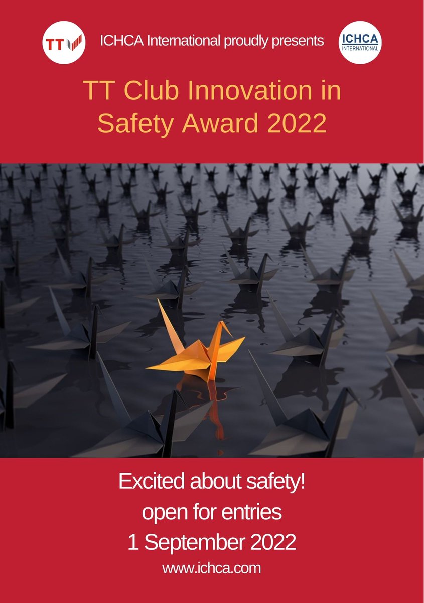 OPEN FOR ENTRIES! If you or someone you know in the cargo logistics industry can show a demonstrable improvement to safety, we want to hear it! Entries open until 11 November 2022 for the TT Club Innovation in Safety Award 🏆 Find out more and enter now: ttclub.com/about-us/csr/i…