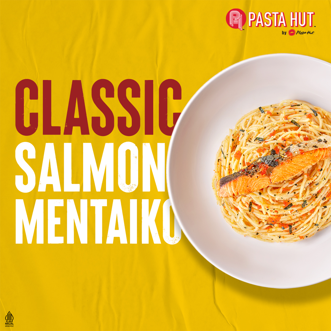 Pastahutid's tweet photo. Pasta classic spaghetti dengan topping salmon fillet auto bikin jadi pasta favorit 🤩

Pasta Hut by Pizza Hut sudah tersedia di GoFood dan GrabFood. Pesan sekarang!

#PastaHut #PastaHutIndonesia #PastaLovers #PastaHutbyPizzaHut #Spaghetti #Gofood #GrabFood #ClassicSalmonMentaiko https://t.co/Nhq1vX1m2g