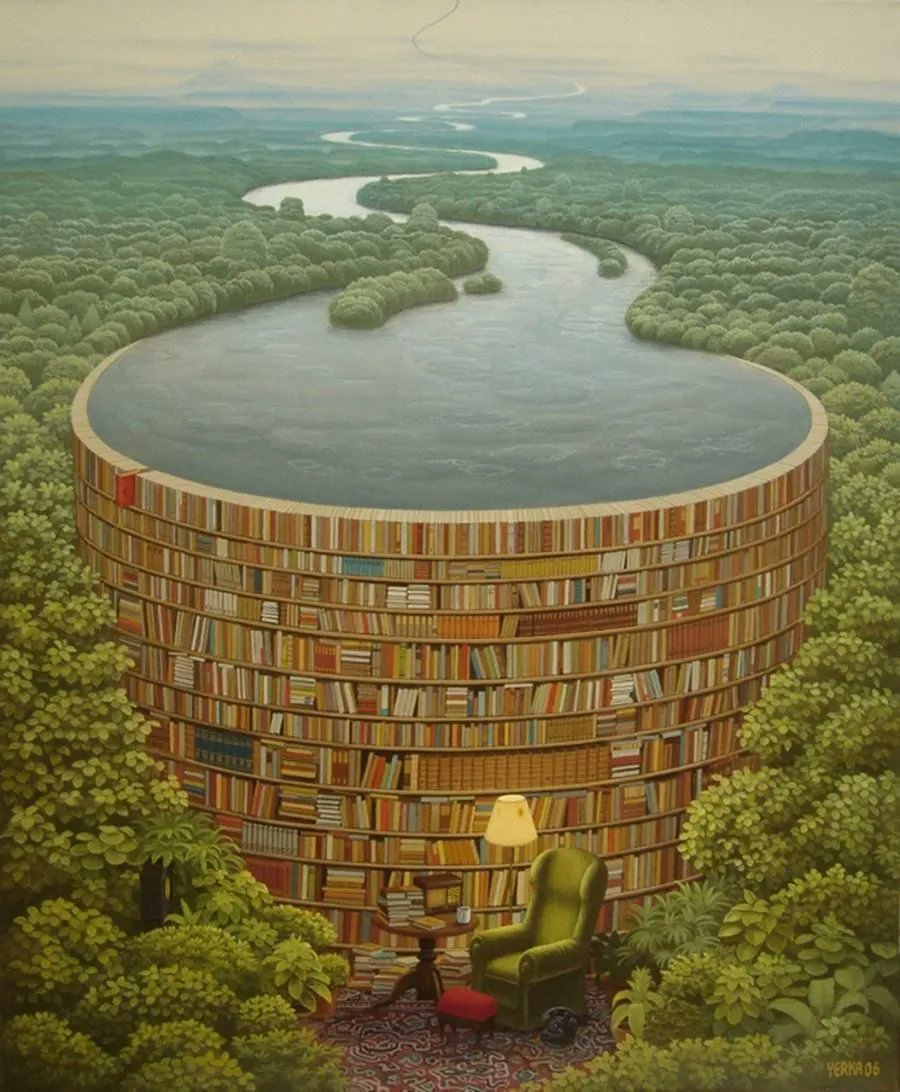 noveliciouss's tweet photo. "So many books, so little time." 
— Frank Zappa
#reading #writing
#Art Yerka https://t.co/K4iL381ijg