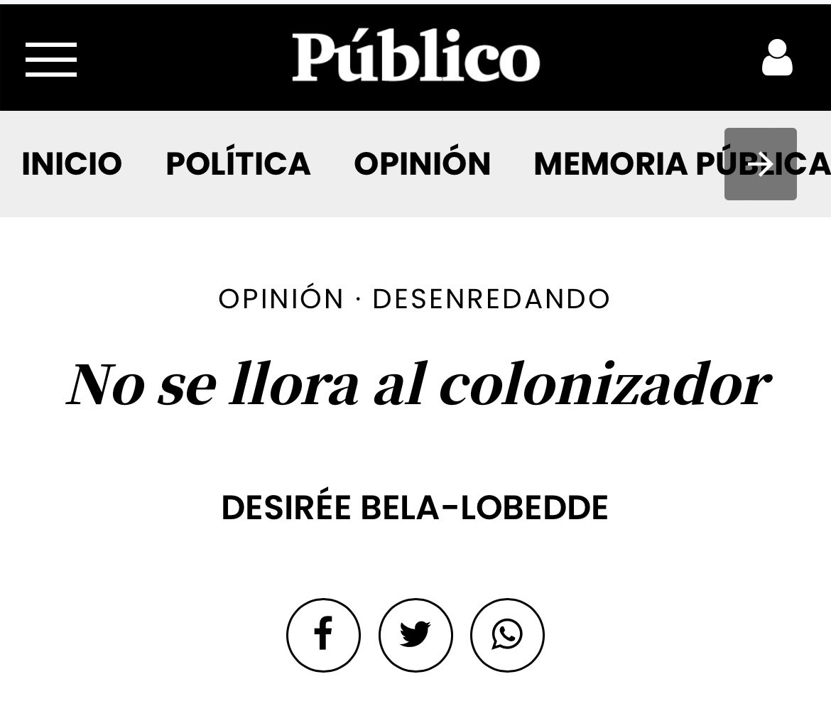 PaulaCaceres_1's tweet photo. Bravo por esta columna de Desirée Bela-Lobedde 👏🏾👏🏾👏🏾
#QueenElizabeth #Queen #IsabelIITheQueen #IsabelII
https://t.co/NtulVLZcMC https://t.co/ti51WePtSq