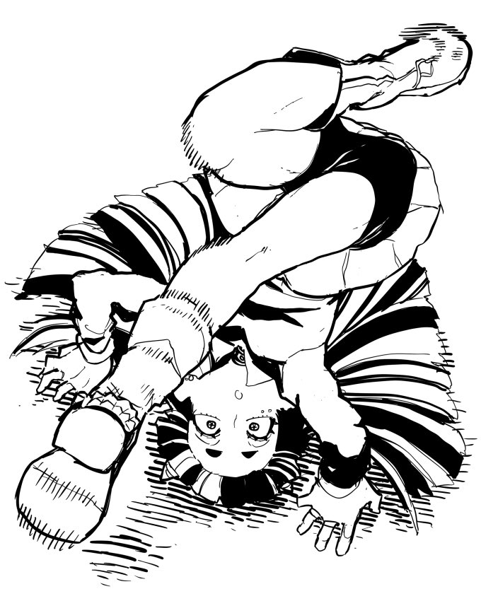 筆慣らし このくらいの等身描いてる時が一番心が安らぐ 