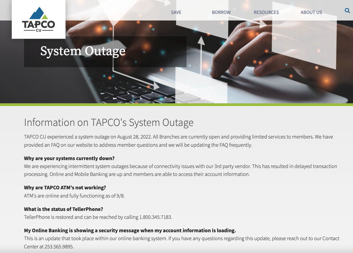 _venarix_'s tweet photo. #Lockbit #ransomware group claims responsibility for the #cyberattack against #TAPCO Credit Union (@tapcocu), a financial organization in Washington, 🇺🇸. According to #TAPCO, the company's outage was due to "connectivity issues with our 3rd party vendor"... https://t.co/X5jIj3WhFt