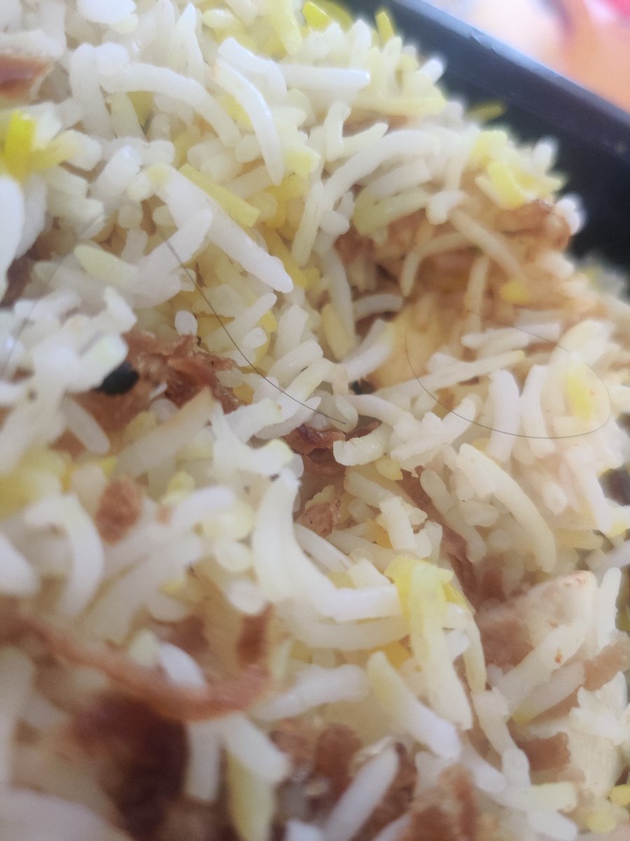 nasanket's tweet photo. Poor experience with @Swiggy 
Found human hair in food and they are refusing. https://t.co/KHkU84xpoY