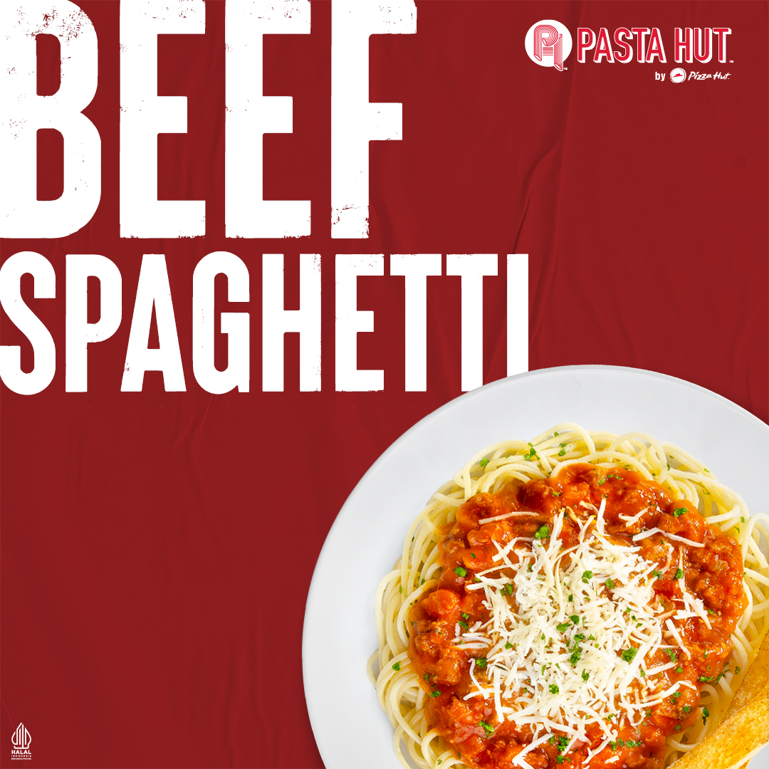 Pastahutid's tweet photo. Aroma saus Tomat yang menggoda dengan daging sapi cincang dan taburan keju siap menemani makan malam mu😍

Pasta Hut by Pizza Hut sudah ada di GoFood dan GrabFood. Pesan sekarang!
#PastaHut #PastaHutIndonesia  #PastaHutbyPizzaHut #PastaPizzaHut  #BeefSpaghetti  #Gofood #GrabFood https://t.co/UM0xxKgfU6