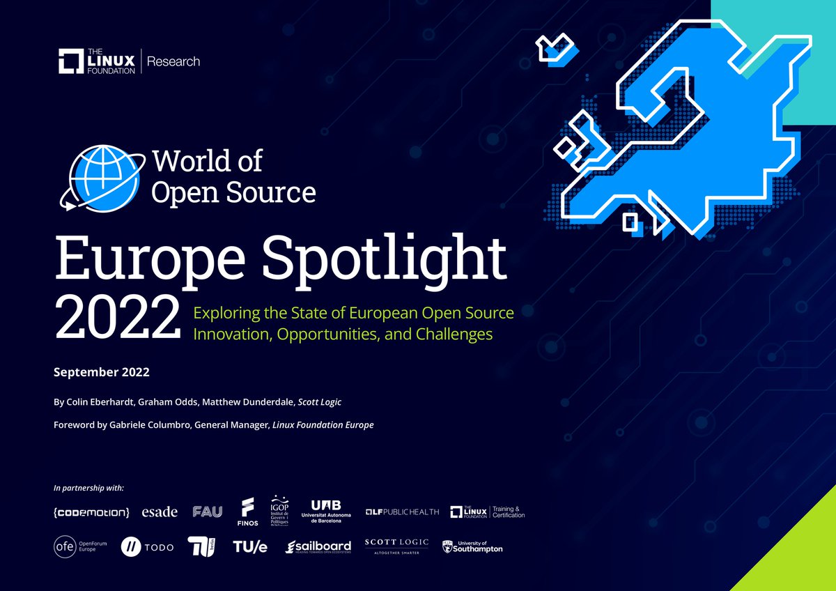 I am honoured to announce the publication of "World of Open Source: Europe Spotlight 2022," a comprehensive research report exploring the European dynamics of #OpenSource in time for the launch of #LFEurope. Thanks to all involved. #teamsport #osseu
bit.ly/3BdhAbq