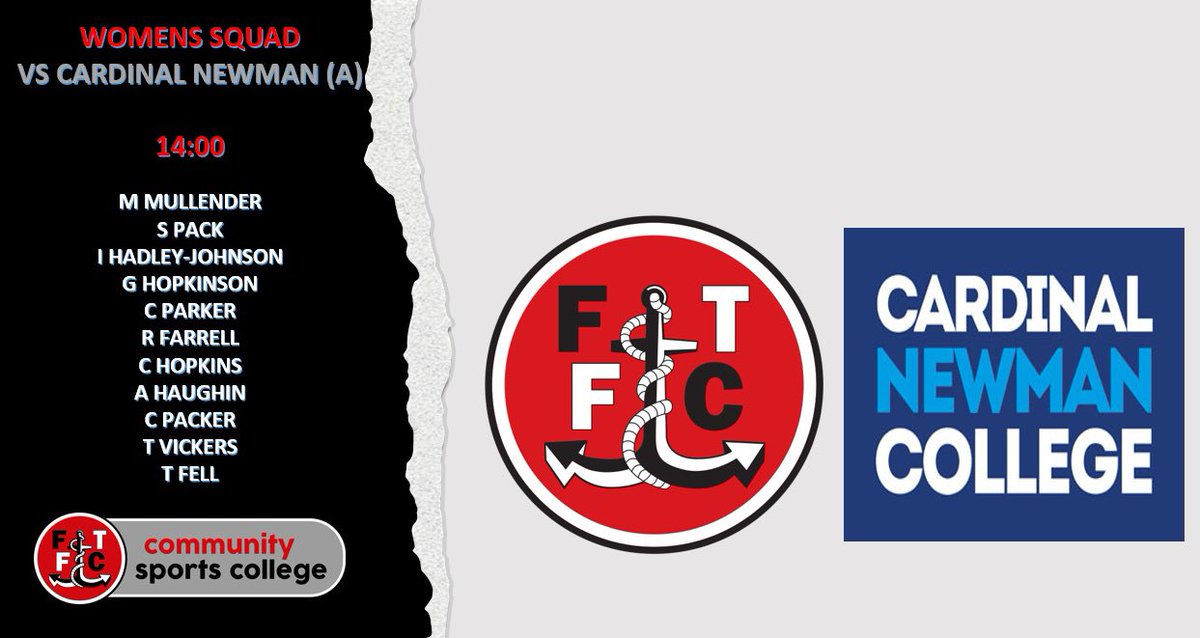 🔴 GAME DAY 🔴

-A Team vs Man City (H)
-B Team vs Rochdale (A) 
-Ladies vs Cardinal Newman (A) 

#OnwardTogether ⚽️