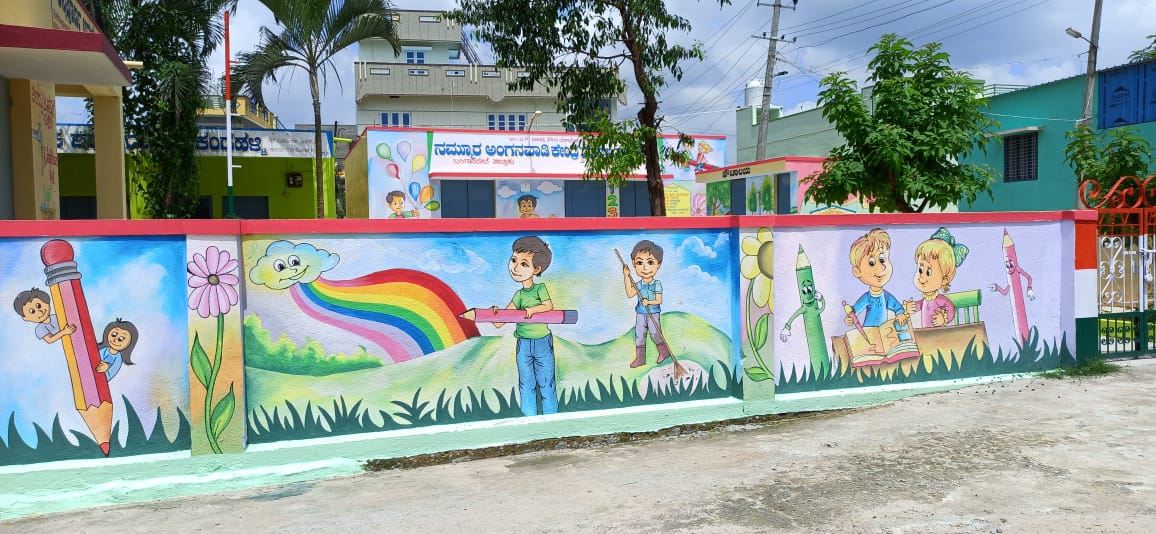 ceozpkolar's tweet photo. Under #MGNREGS, an #Anganwadi building, school compound and  kitchen have been constructed at  Govt school in Dodda Ankandahalli village of Inorahoshahalli GP,  Bangarapet taluk.@krishnappa_v @UkeshIAS @MgnregsK @TMgnrega https://t.co/pnLDpR9snB