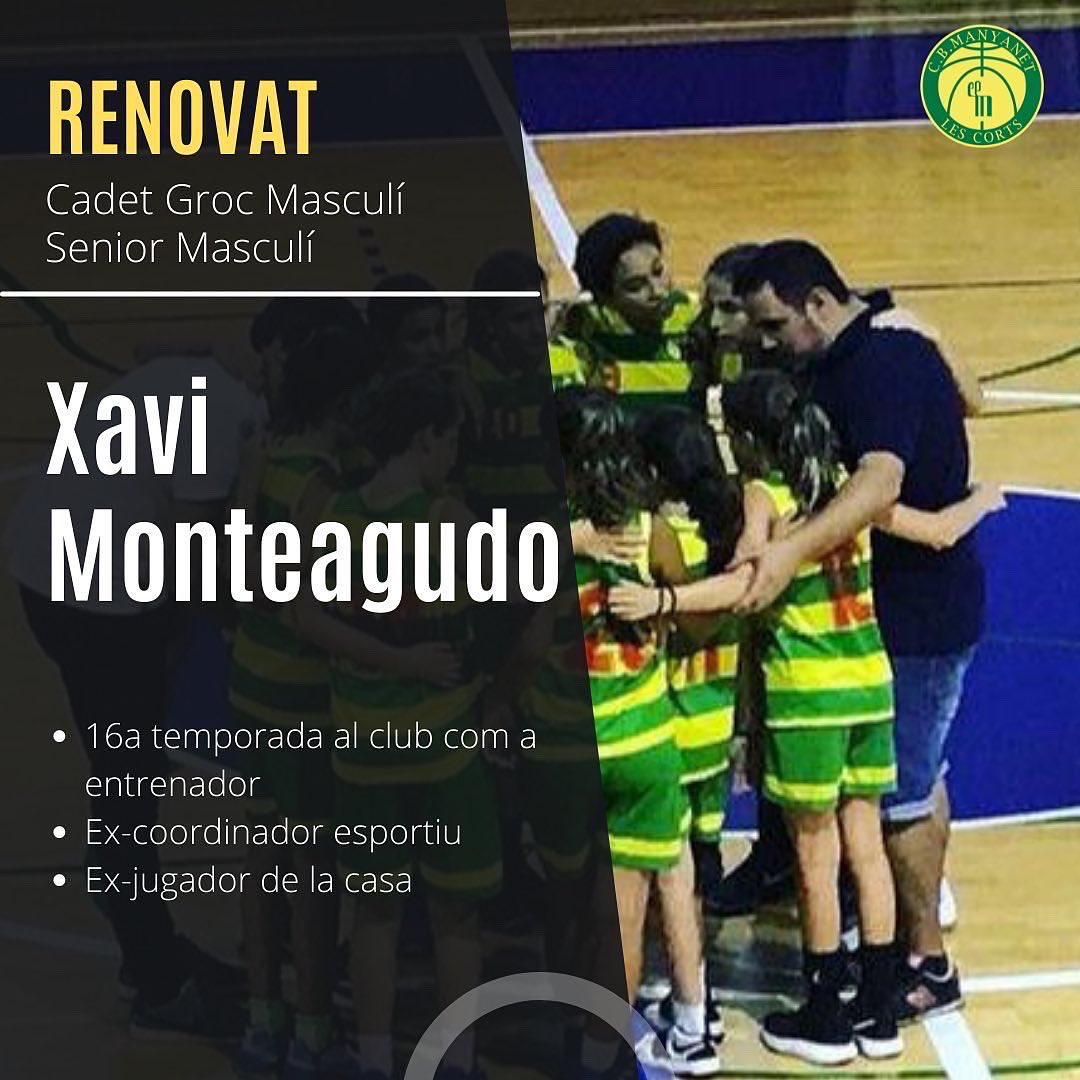 CBManyanet's tweet image. ➡️ L’Alex renova com a entrenador del Sènior Masculí després d’aconseguir el primer ascens a segona en l’història del club. Aquest any l’acompanyarà en aquest apassionant projecte el Monte.

#ForçaManyanet 💚💛
