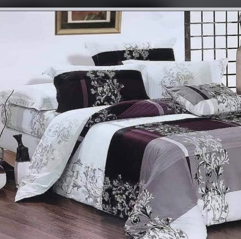 madame_sophs's tweet photo. Patterned materials 
Bedsheet and 2pillowcases
4/6: #4,500
6/6: #5,500
6/7: #6,000 

Bedsheet and 4pillowcases
6/6: #6,500
6/7: #7,000

Duvet, Bedsheet and pillowcases
4/6: #14,000
6/6: #16,500
6/7: #17,500

Plain materials are available too
Kindly retweet https://t.co/0hBrQtYFT4
