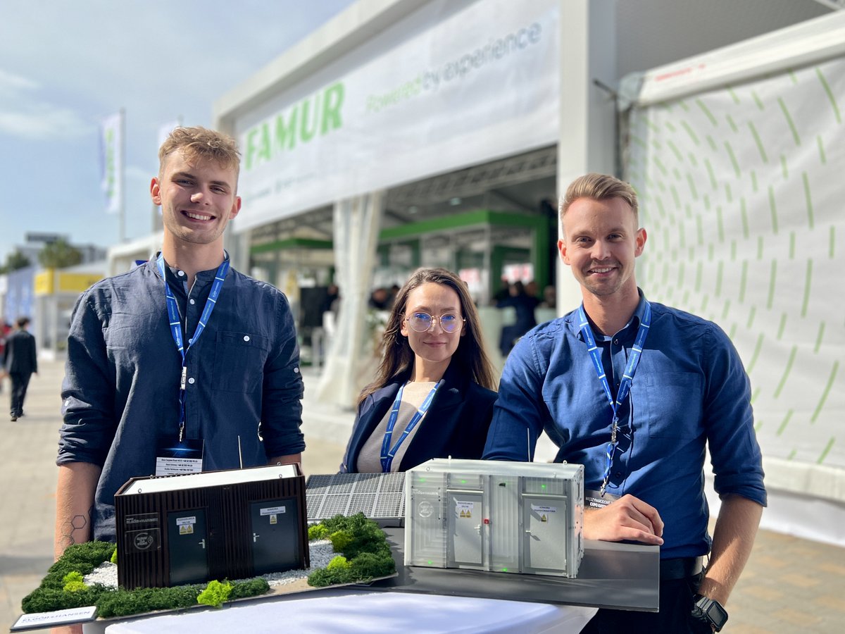 ImagoPR's tweet photo. #Futura w pełni! Podczas Targów #EXPO #Katowice wraz z #ElgórHansen zaprezentowaliśmy wyjątkową stację #trafo dla farm #PV wraz z usługą #KlimatDlaStacji (możliwość aranżacji obudowy). Rozwiązanie zostało zaprojektowane w duchu #sustainability. Dziękujemy za współpracę! https://t.co/H6YS1cjvuf