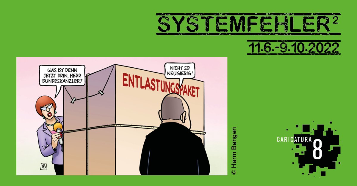 caricatura_ks's tweet photo. Cartoon zum Irrsinn der Welt aus der Ausstellung »SYSTEMFEHLER²«
https://t.co/1Ggf3QOQxW
Motiv: Harm Bengen
#ukraine #entlastungspaket #kreml #krieg #putin #russland #SFH2 #caricatura #kasselkultur2022 https://t.co/l6lgQaFWlK