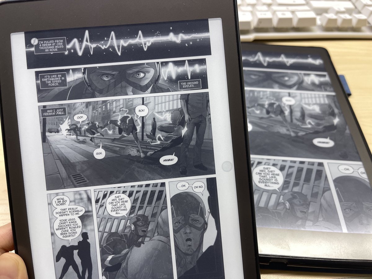 BoyueTechnology's tweet photo. A bigger screen allow you to view the artwork and read the comic captions better.
If you choose a E reader with a small screen, then you will constantly have to pinch in and out to zoom for better readability.
#comic #manga #ereader #p78pro #p10pro https://t.co/bYTroDvmPh