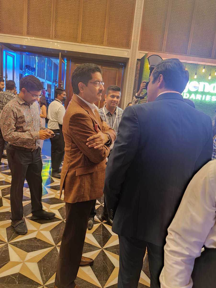 It was such an inspiration to meet this man, Mr. Kumar Mangalam Birla. We are one of the largest customers of Hindalco, Aditya Birla Group. 

We were blessed to know that he immediately recognized our company &amp; my family members. :)

#RRGlobal #Binge #MSHVentures #BGauss