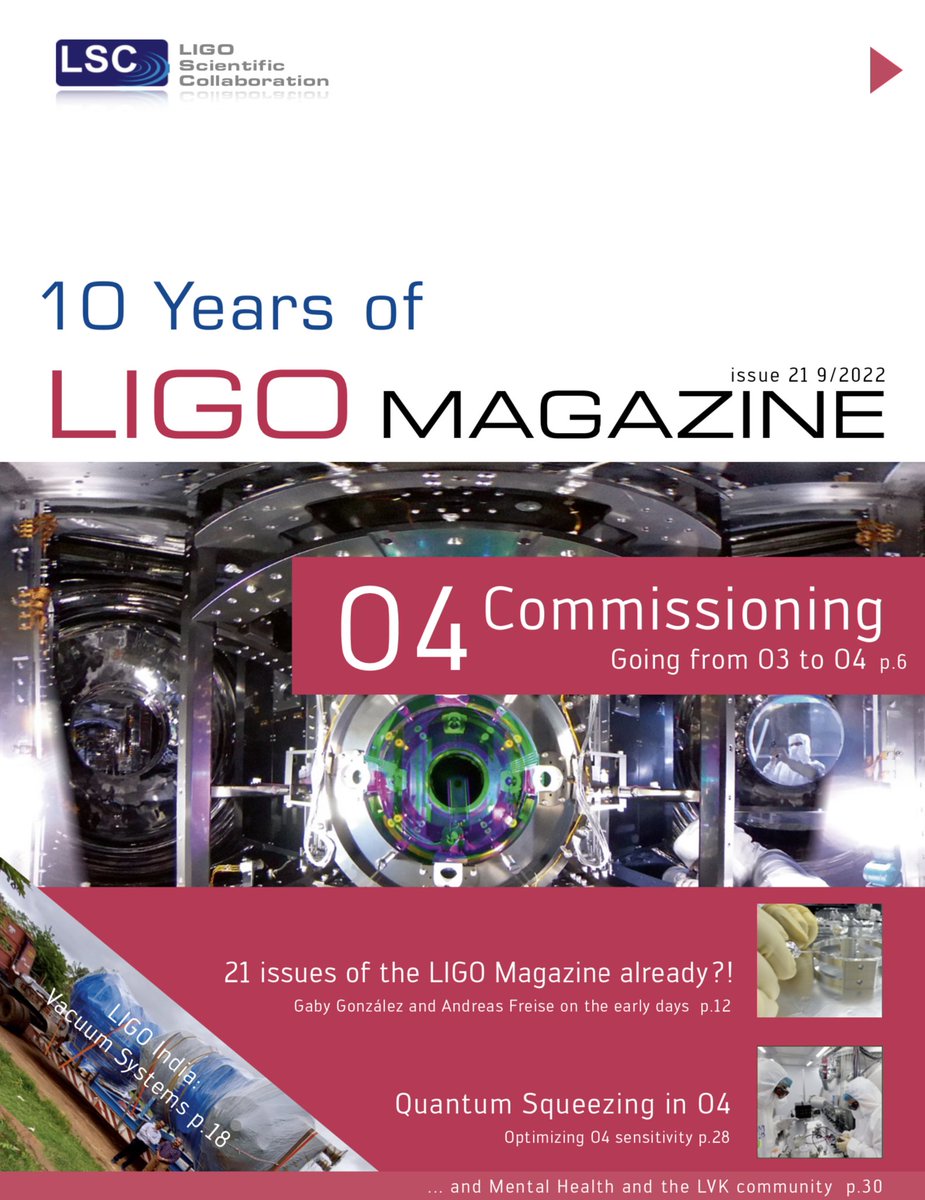 Brand new issue of the LIGO Magazine out today! Hear the latest from the #GravitationalWave community @LIGO @ego_virgo @KAGRA_PR at ligo.org/magazine/LIGO-…