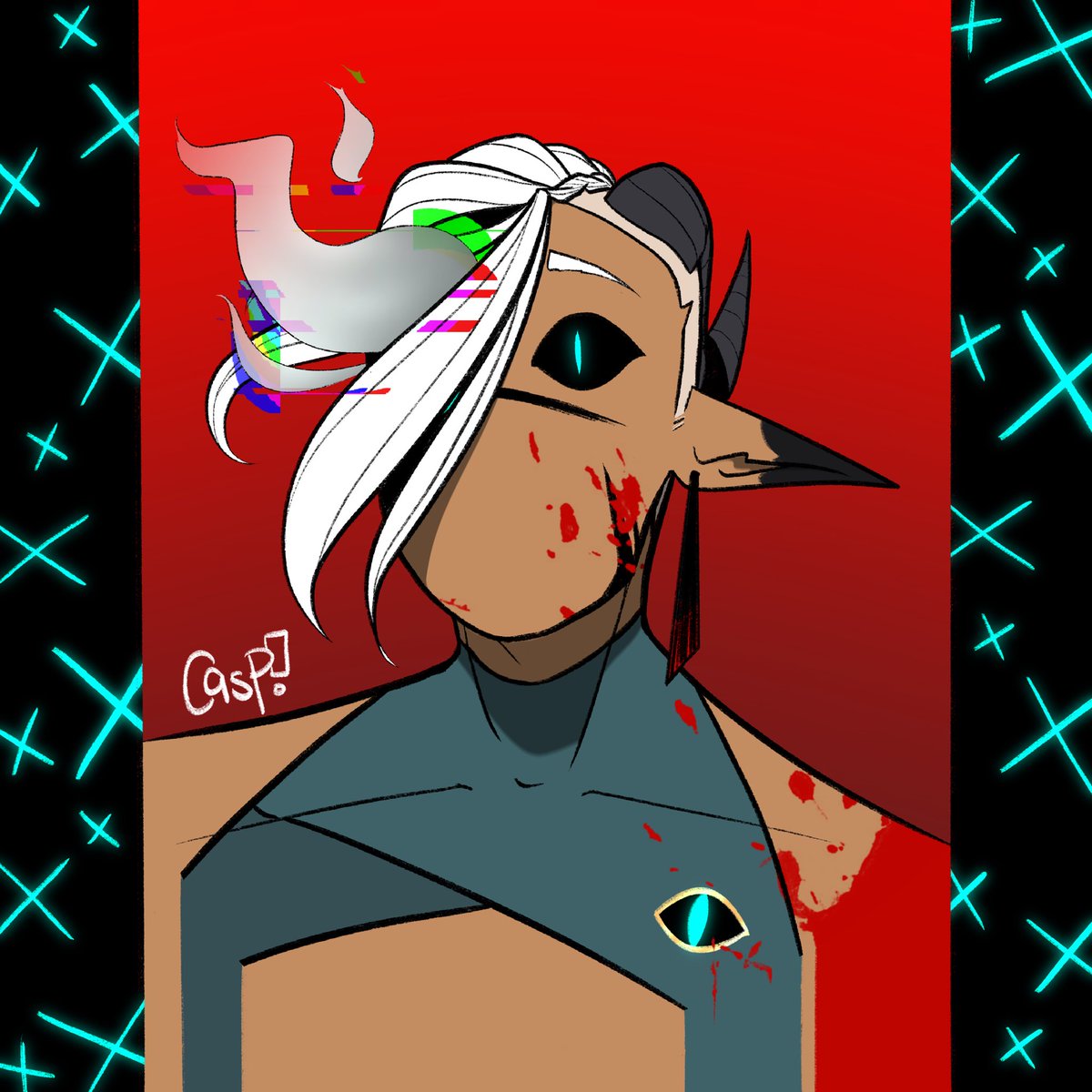 Caspurrii_'s tweet photo. // eye contact, blood, glitching

(sona lore, new pfp)

ohno! you’ve made Subject [REDACTED] upset! time to run!

#capriifanart #capriitwt https://t.co/zK4K3UhtMS