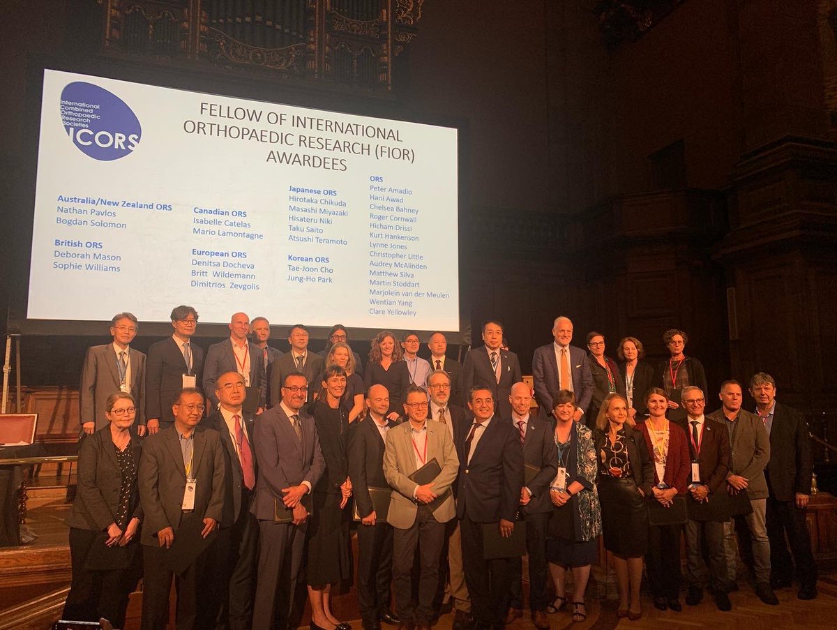 We wish to congratulate @AOFoundation director, Geoff Richards and @orthotrauma director, Ted Miclau on winning their @icors_l transformative awards for their contributions to ICORS. Special congratulations to @Martin_Stoddart for his FIORS election.