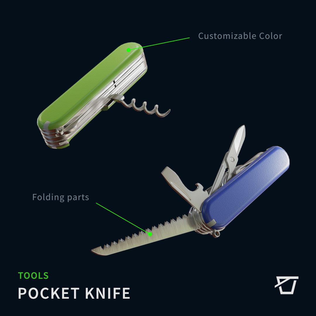 Grab a Pocket Knife Blueprint by Unreal Bucket!
Download it from our library: unrealbucket.com

#ue4 #ue5 #unrealbucket #gameasset #gamdev