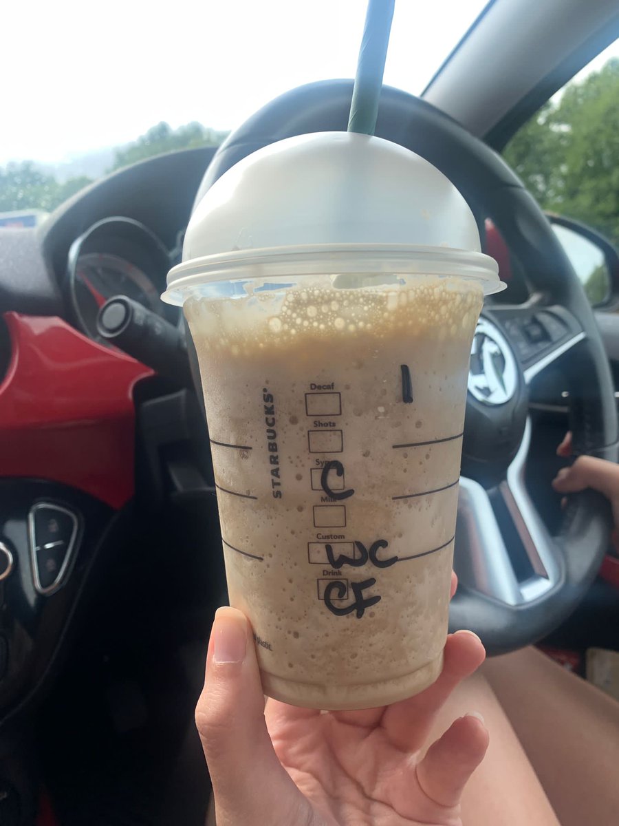 _caseybee's tweet photo. @StarbucksUK bought a caramel Frappuccino from one of your drive thrus, realised when I’d left that it had zero caramel. As if being back in the UK wasn’t bad enough… https://t.co/ebqSppz2wJ