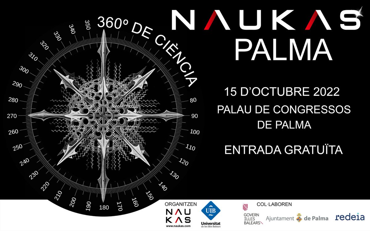 UIBuniversitat's tweet image. 🧑‍🔬🎟️ S'acosta el moment de fer pujar la #ciència a l'escenari!

#NaukasPalma arriba a ca nostra de la mà de @Naukas_com i la UIB!

Un espectacle de #DivulgacióCientífica per acostar-nos a la ciència amb humor! #Naukas22UIB

Tota la informació ➡️ culturacientifica.uib.cat/NAUKAS/
