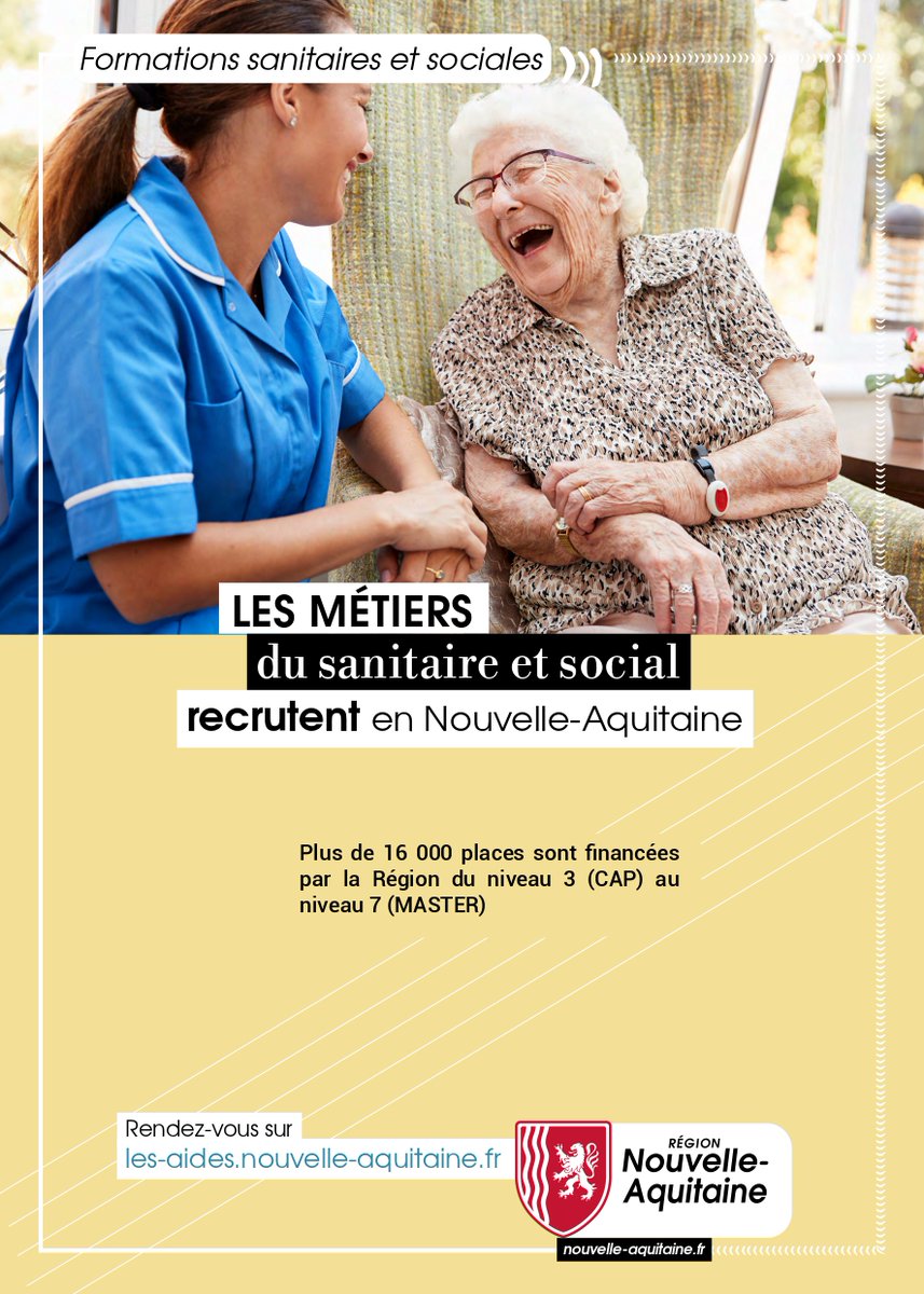 IEBAOfficiel's tweet photo. [FORMATION]
LES METIERS DU SANITAIRE ET SOCIAL RECRUTENT ! 
Plus d'infos auprès de vos conseillers IEBA.
#nouvelleaquitaine #travailsocial https://t.co/uBnfyQq2d1