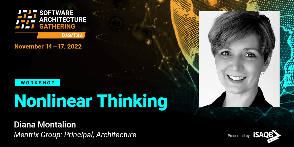 sag_conference's tweet photo. For systems, we need to think (and act) nonlinearly. But how does that work when we are conditioned to think linearly?
In this workshop by @dianamontalion, you'll explore practices for skillfully & consistently cultivating #nonlinearthinking & approaches: https://t.co/niK2mutzeE https://t.co/HKGhXu4lno