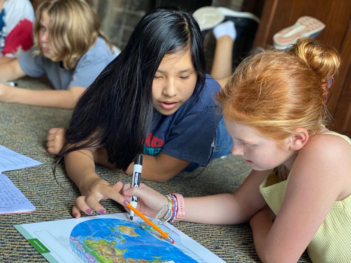 Student collaboration in action. One of the facets of our Portrait of a Graduate is “Collaborative.”  We strive to support our students in learning how to effectively collaborate and recognize the strengths of others. #youbelonghere