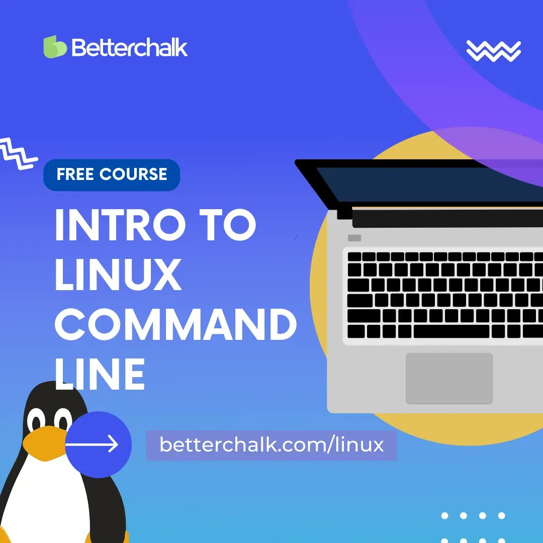 BetterchalkApp's tweet photo. Good news everyone, our Intro to Linux command line course is now free! 

A bit of theory, and a whole lot of practice... to give you a strong foundation for a career in IT fields such as DevOps, Software Development etc.

Start your journey at https://t.co/2J7QTA233D https://t.co/XyjANNfoiV
