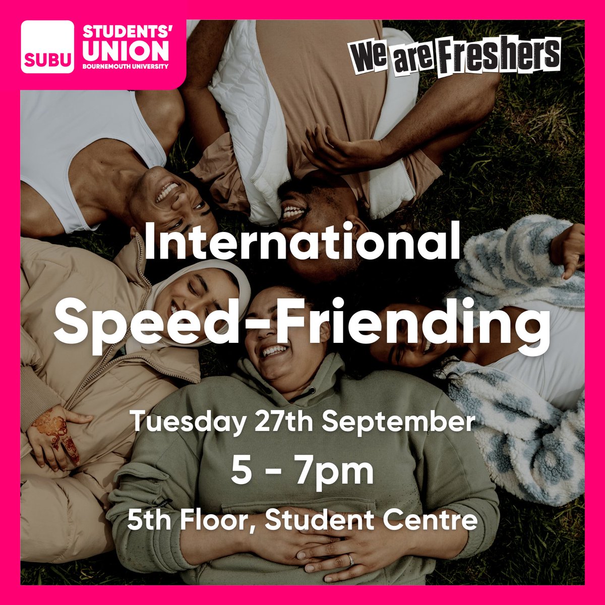 SUBUBournemouth's tweet photo. Are you an international student who wants to meet UK students? Or maybe you’re a UK student who wants to meet International students – well this is the event for you!🌍👫

For more info, head to https://t.co/G2pRMpQdR9 📲

#BournemouthBound https://t.co/7cESYIdFnl