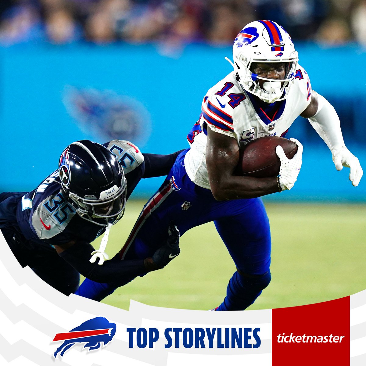 BuffaloBills's tweet photo. We've lost two straight games to the Titans. 😤
@Ticketmaster | #TENvsBUF