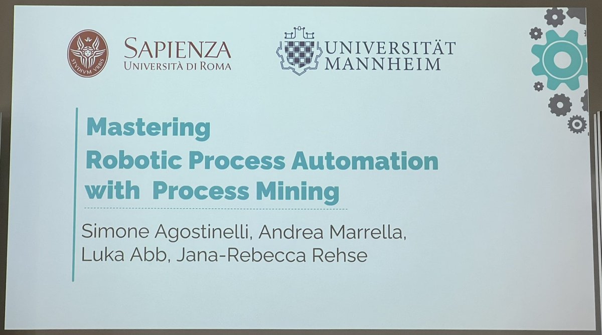The tutorial on Mastering #RPA with #processmining is going to start! If you are interested, join us at 16:30 in room S9! #BPM2022 @BPMConf