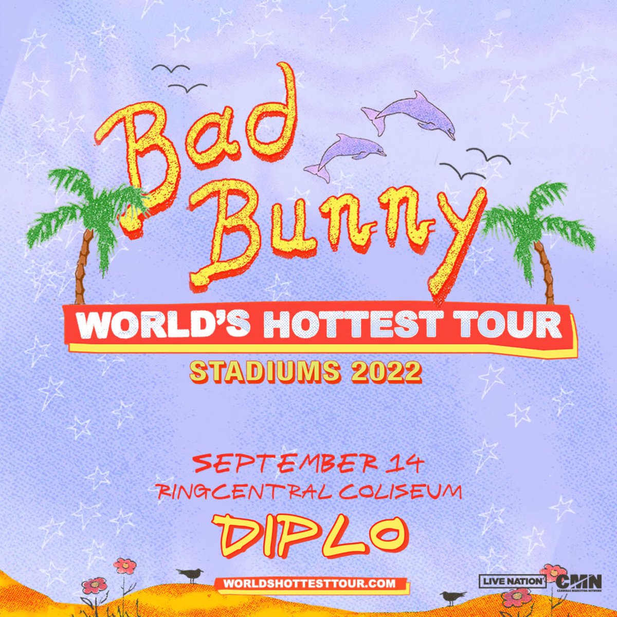 bbunnyontour's tweet photo. 🏟 - Bad Bunny “World’s Hottest Tour”- 14/45 ✨
-  Oakland, CA 🌎 
- RingCentral Coliseum 🏟 
- Capacity: 63,132 🌈 
- September 14, 2022 🗓 
- Doors Open 5:30pm 🌊 
- Diplo 7:00pm 🏝
- Bad Bunny: 8:30pm ❤️
- SOLD OUT ☀️ https://t.co/6yx92u6QnV