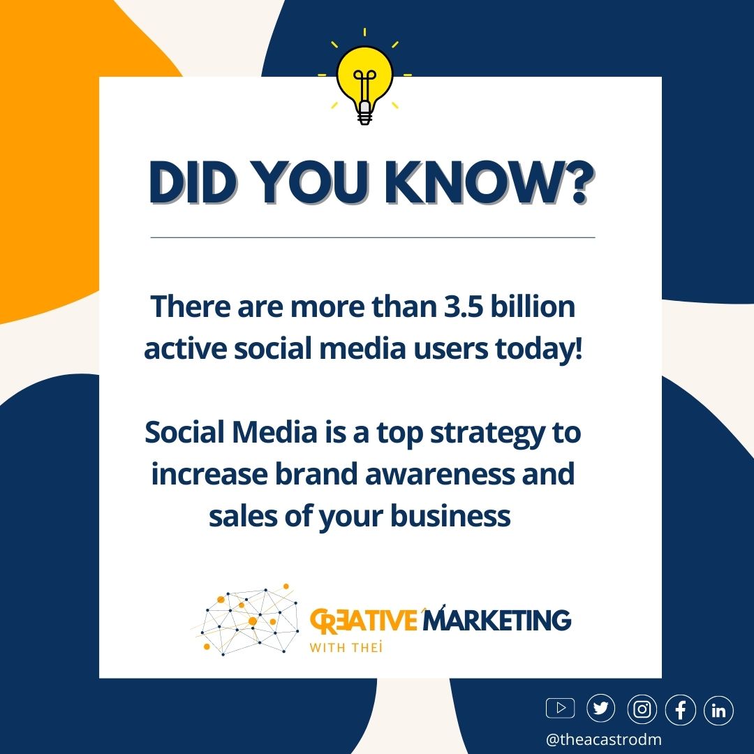 Did you know that there are more than 3.5 billion active social media users today? 🤔
-Nick G/Review42

This is a good opportunity for those Business Owners that would like to increase their brand awareness and sales.

#hireasocialmediamanager #socialmedia