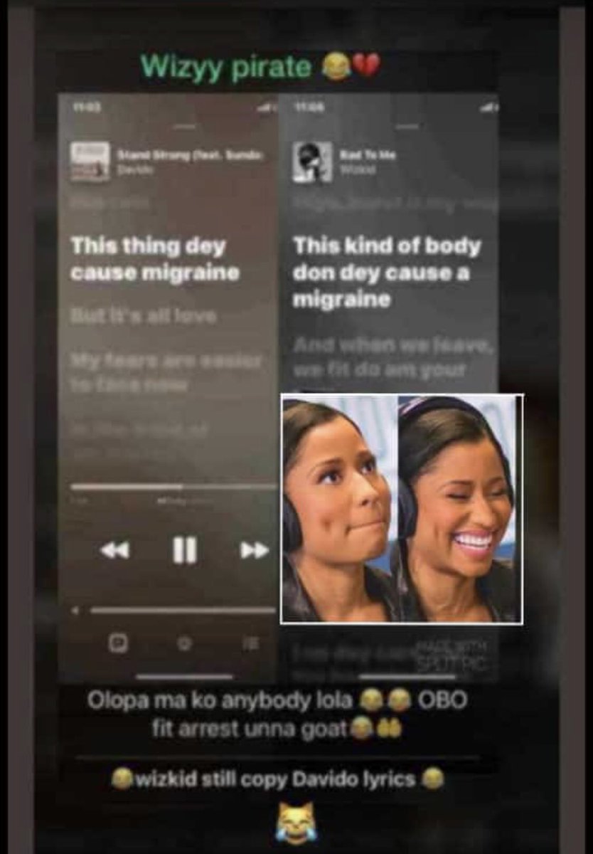 dexstar___'s tweet photo. @DjMaphorisa why wizkid dey copy @davido songs na? https://t.co/6zRGG15BxU