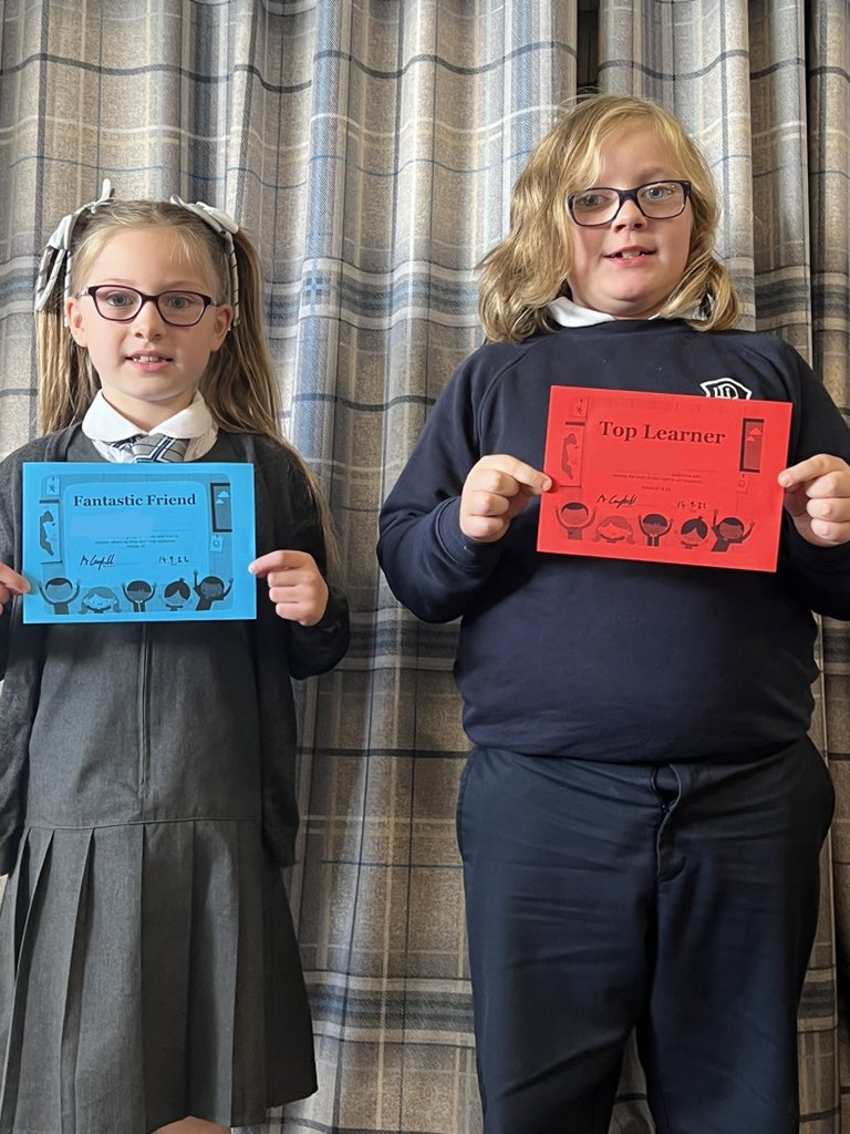 MrCRoom8HPS's tweet photo. Our amazing #rightsrespecting certificate winners this week decided by the class,  were a #FantasticFriend  for their kind and helpful attitude to all and a #toplearner for their hard work and efforts in their work and personal targets. Well done🌟 @HolytownPS @MrsLAlcorn https://t.co/rsvsc0enwa