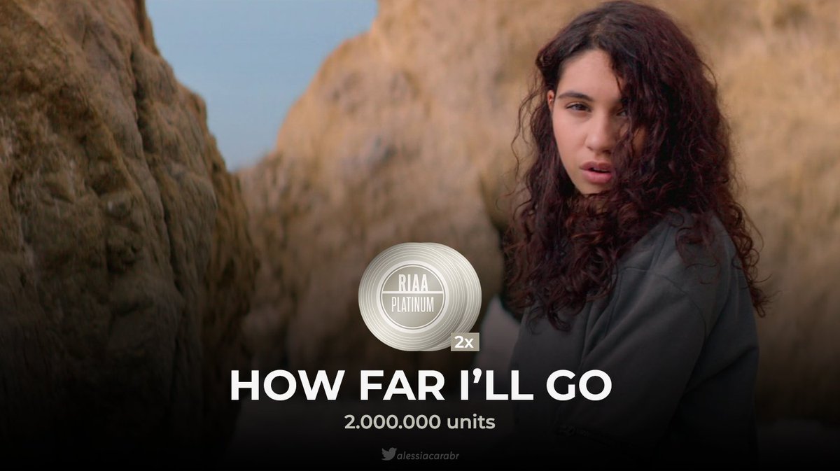 alessiacarabr's tweet photo. How Far I'll Go é platina dupla! O single recebe o certificado de 2x platina da @RIAA pelas 2 milhões de cópias vendidas nos Estados Unidos. 🇺🇸 https://t.co/f488WwCrCb