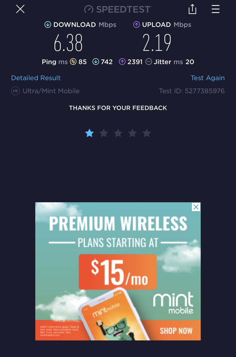 GuillermoCorti's tweet photo. ⁦@Mintmobile⁩ ⁦@VancityReynolds common guys!!! Cheap, 👍  reliable 👎.  T-Mobile network in Florida 👎... https://t.co/KjjvEUDmF0