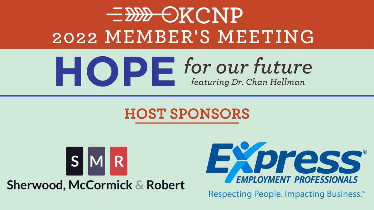 Over 200 OKCNP members, friends and colleagues will enjoy a delicious lunch and a spectacular view of downtown Tulsa at The Summit Club during our 2022 Members Meeting, thanks to the support of our Host sponsors: @SMRLawFirm and <a href="/ExpressPros/">Express Employment International</a>.
