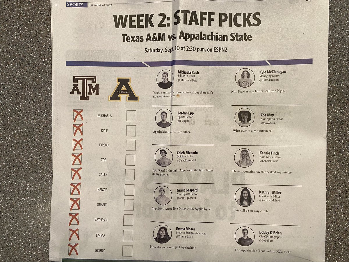 Here’s one for <a href="/OldTakesExposed/">Freezing Cold Takes</a> 

<a href="/AppState_FB/">App State Football</a> #BeatTroy <a href="/CollegeGameDay/">College GameDay</a>