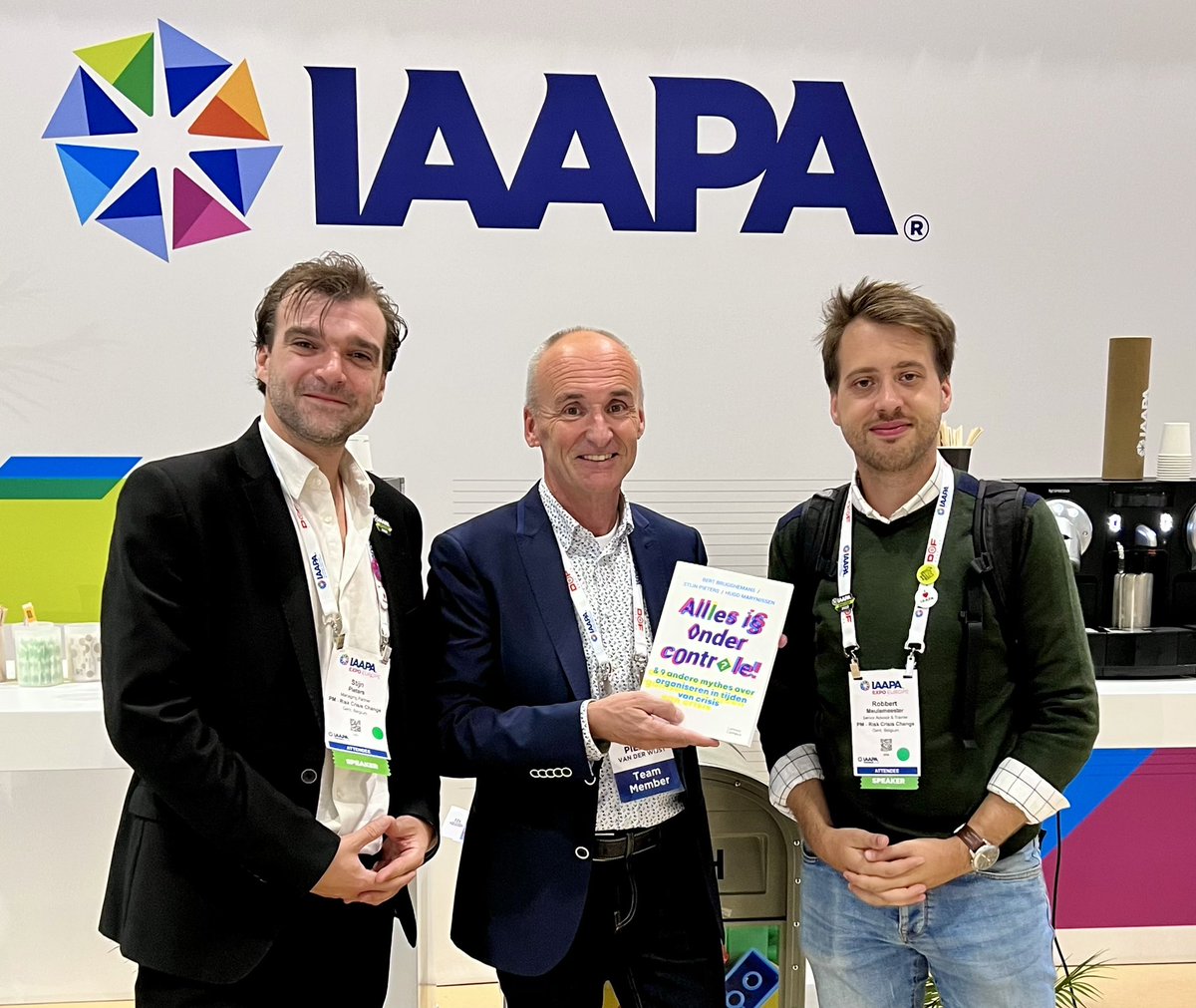 Awesome expo gathering in #London with attractions industry pros. Glad to have a talk with Pierre van der Wijst - the soon to be Sr. Manager #Safety &amp; #Security <a href="/IAAPAEMEA/">IAAPA EMEA</a>. Looking forward to share with <a href="/PM_crisis/">PM • Risk Crisis Change</a> more insights, experiences and books at next year's event!