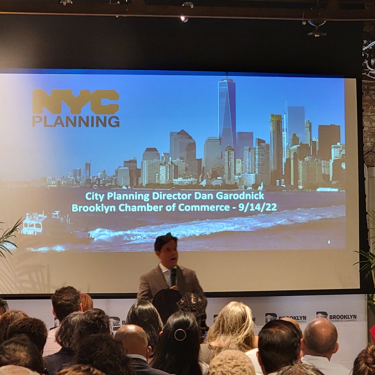 slonial's tweet photo. Excited to hear from @NYCPlanning's @DanGarodnick during @BrooklynChamber #economic #development breakfast! @WytheHotel #BrooklynIsBack #CityOfYes https://t.co/hW8bAF56XD
